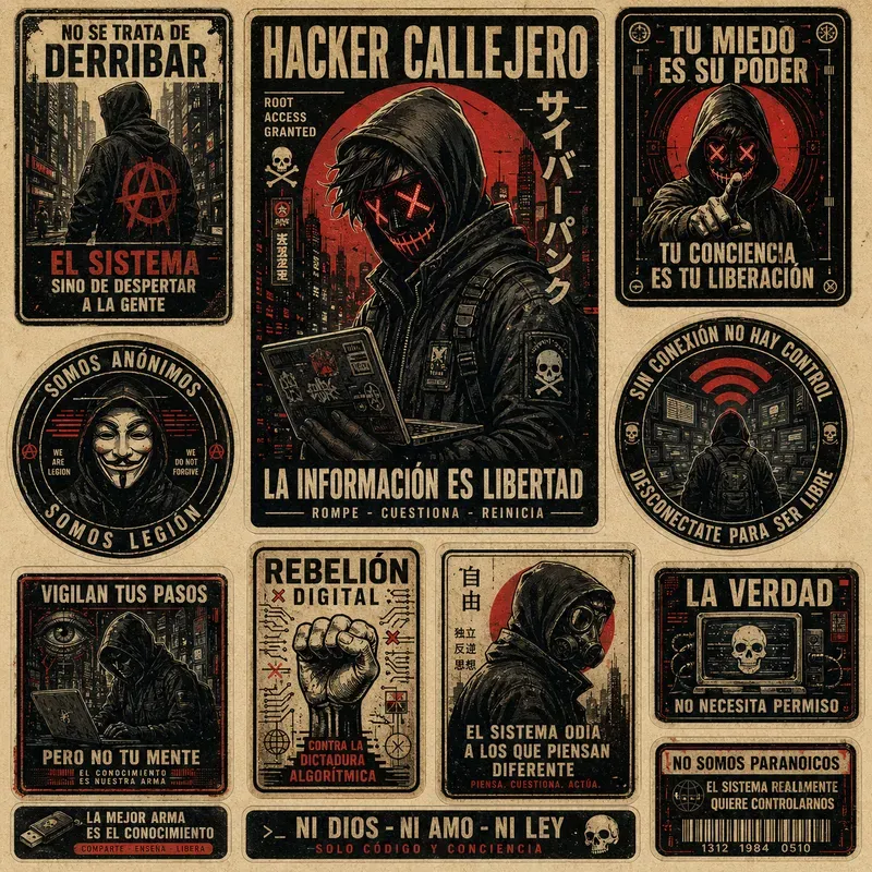 Vintage Grit Sticker Sheet Generator