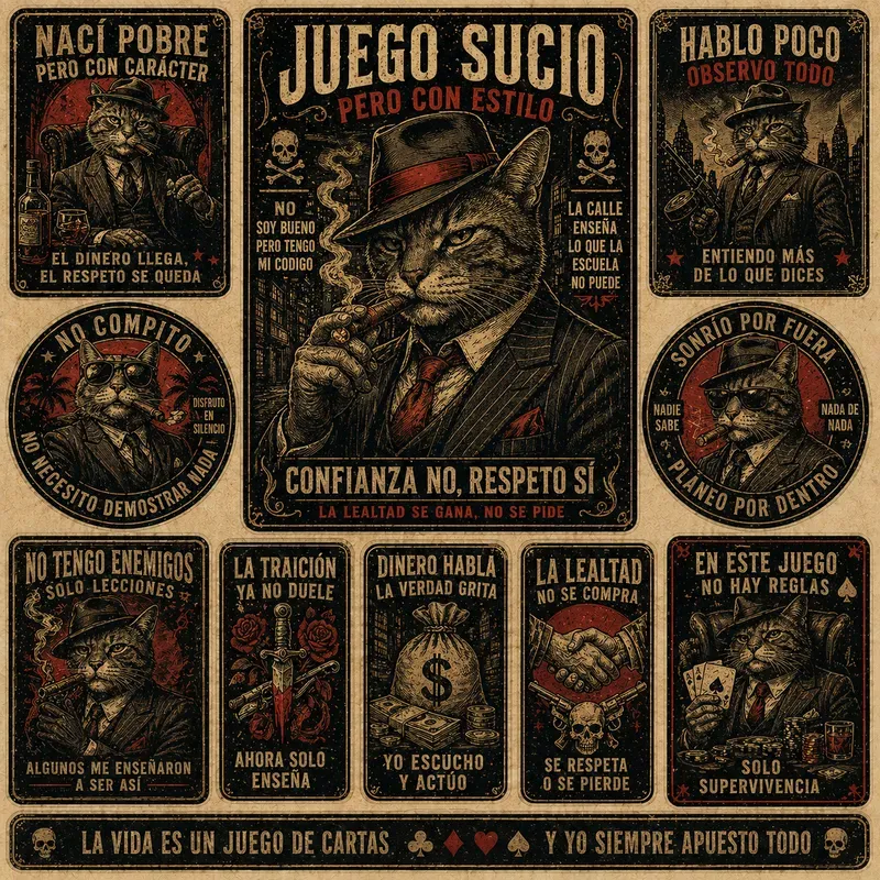 Vintage Grit Sticker Sheet Generator