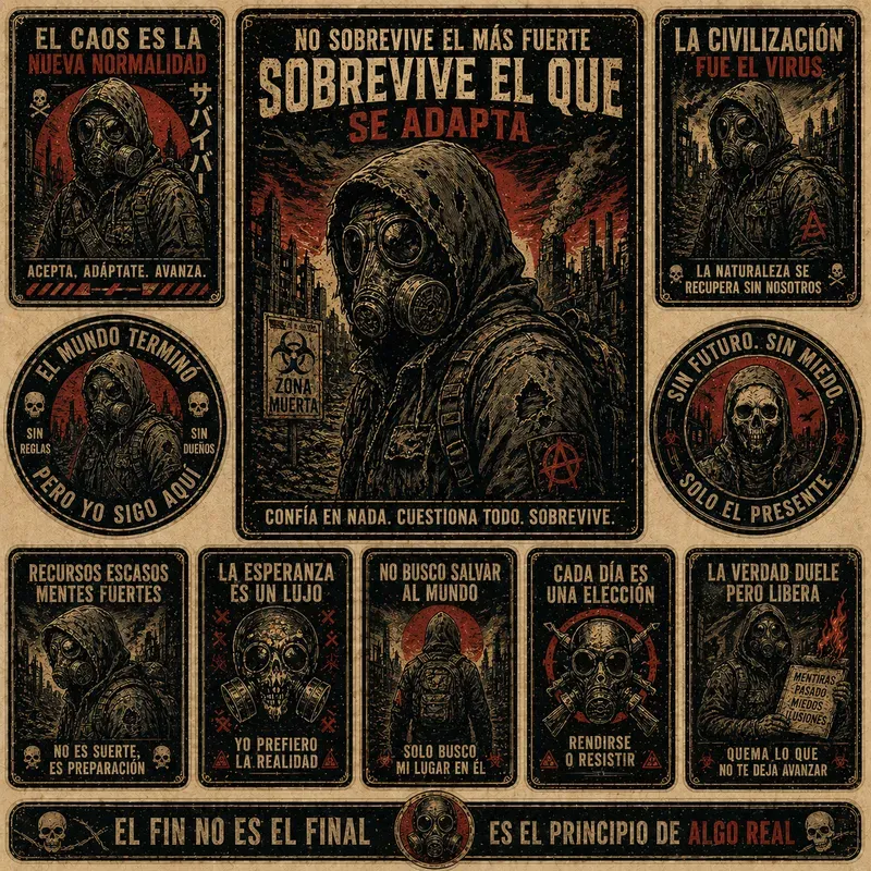 Vintage Grit Sticker Sheet Generator