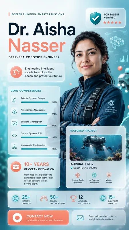 Professional Profile Infographic Ad UIs
