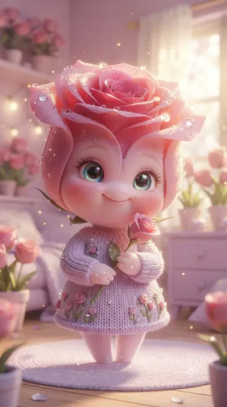 The Cute 3D Flower Character Collections