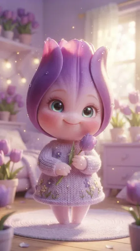 The Cute 3D Flower Character Collections