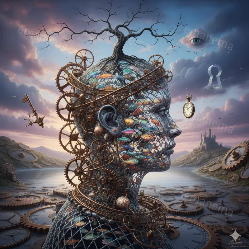 Surreal Steampunk Portrait Illustrations