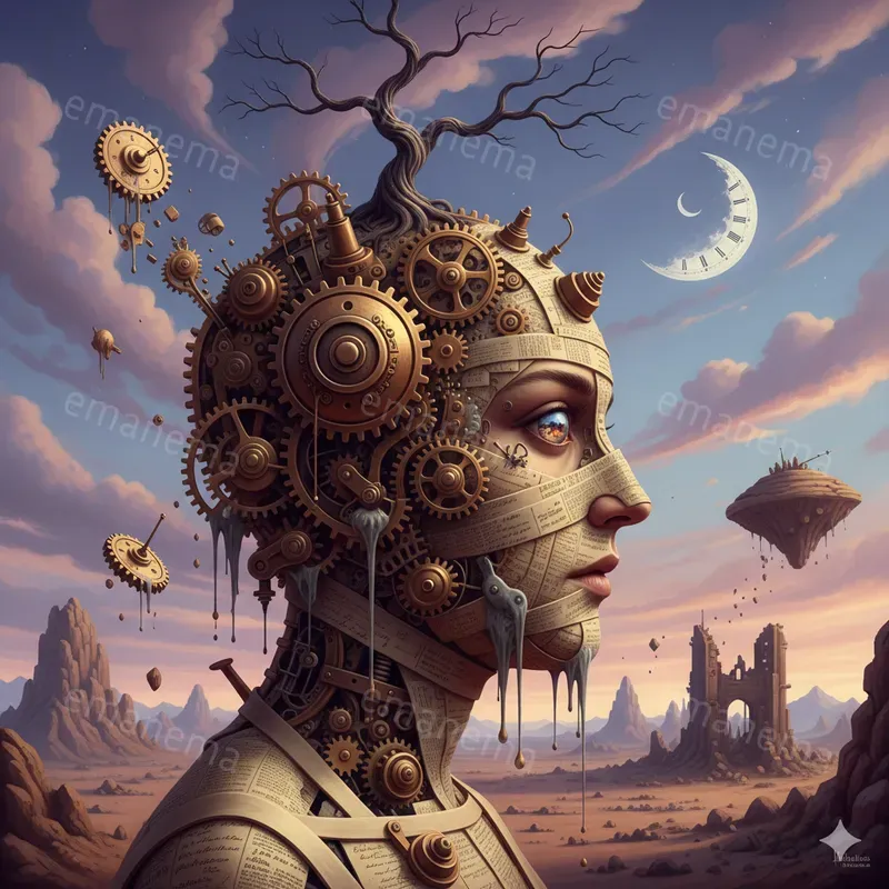 Surreal Steampunk Portrait Illustrations