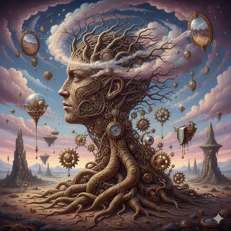 Surreal Steampunk Portrait Illustrations