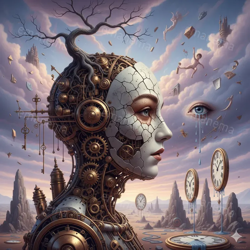 Surreal Steampunk Portrait Illustrations