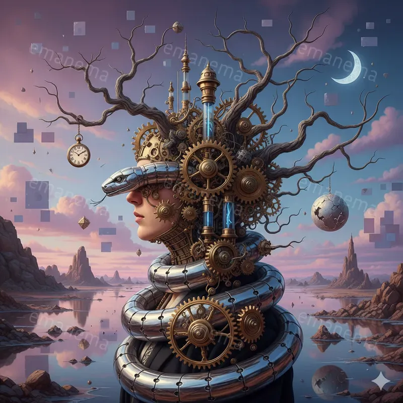Surreal Steampunk Portrait Illustrations