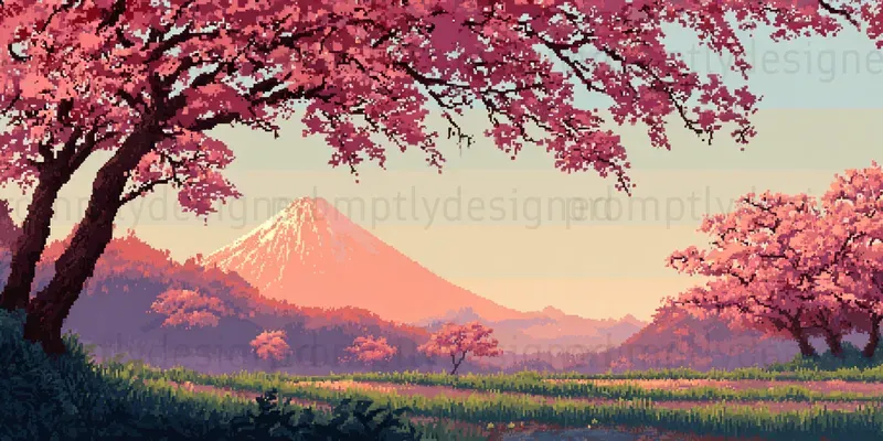 Retro Pixel Landscape Backgrounds