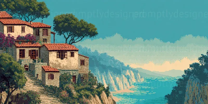 Retro Pixel Landscape Backgrounds