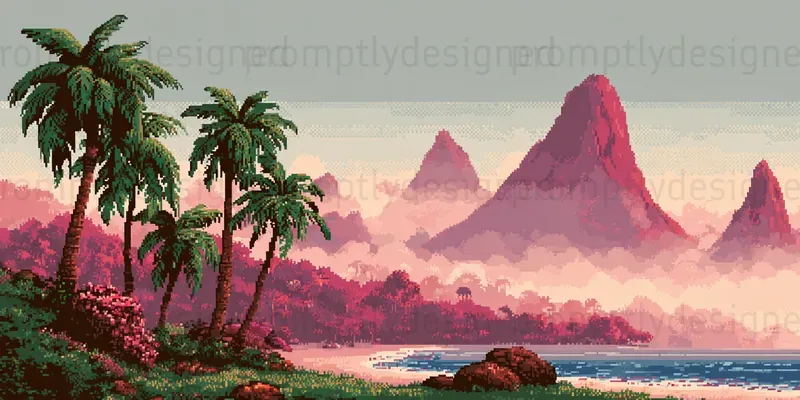 Retro Pixel Landscape Backgrounds