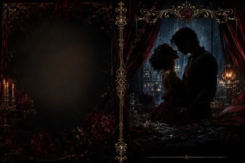Dark Romance Book Cover Silhouette Wraps