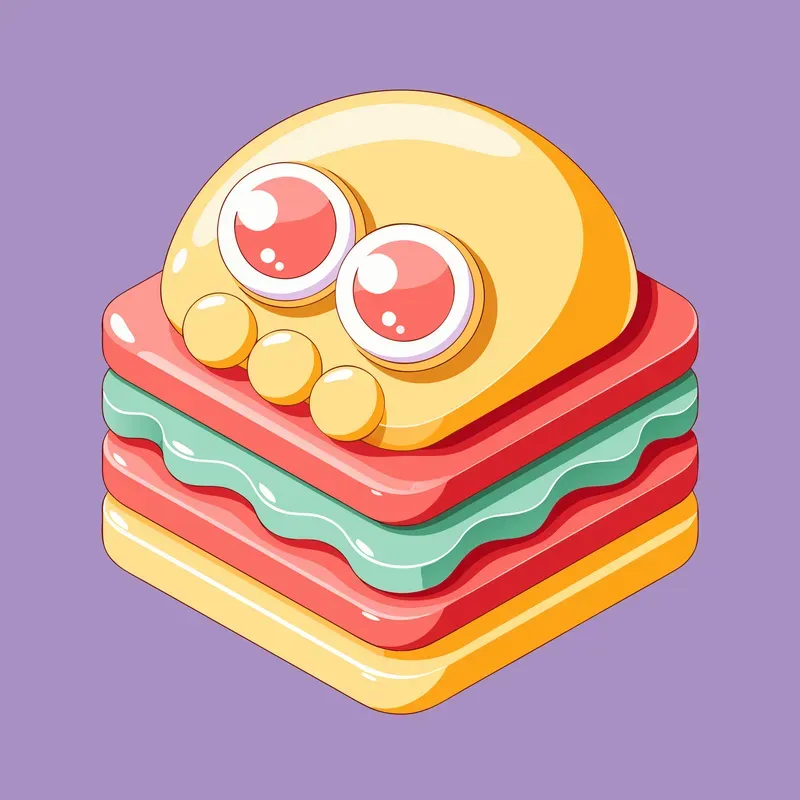 3D Kawaii Volumetric Plastic Icons