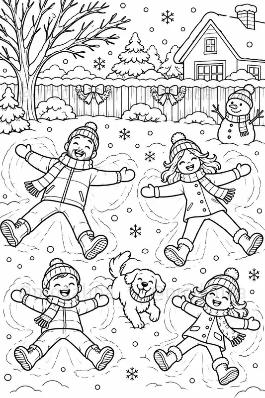 Snowy Days Coloring Pages