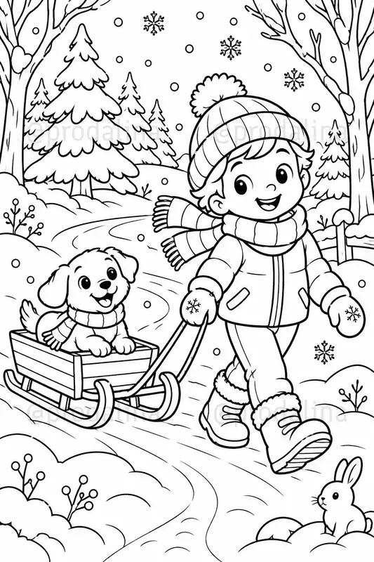 Snowy Days Coloring Pages