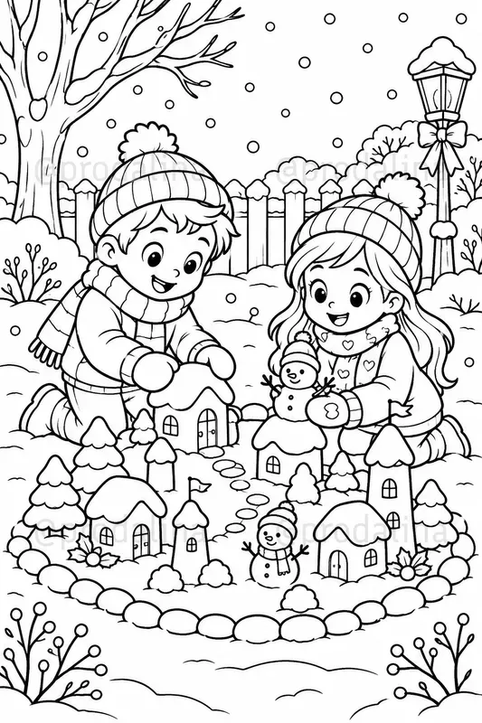 Snowy Days Coloring Pages