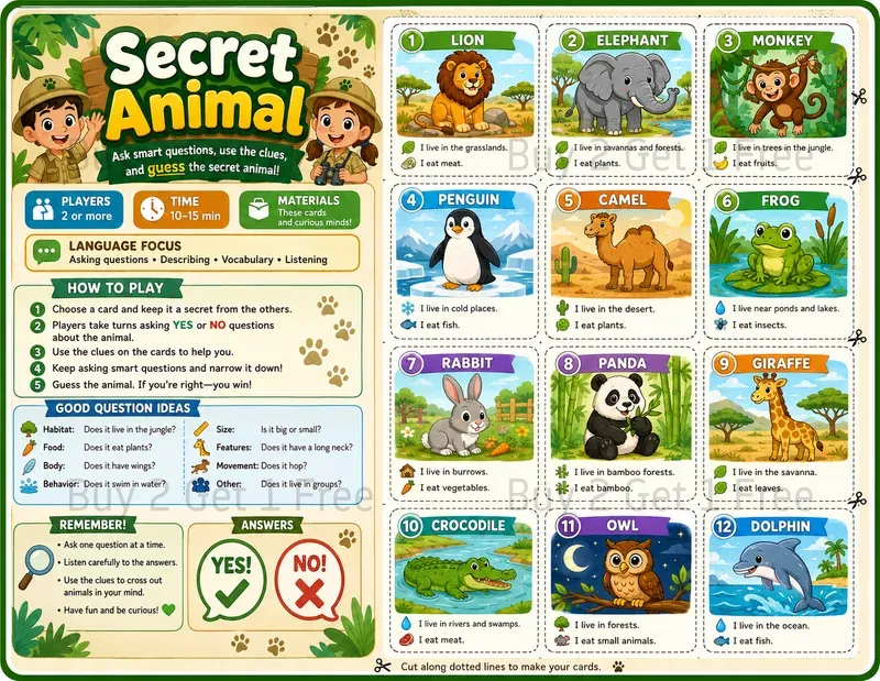 Kids Printable Guessing Games