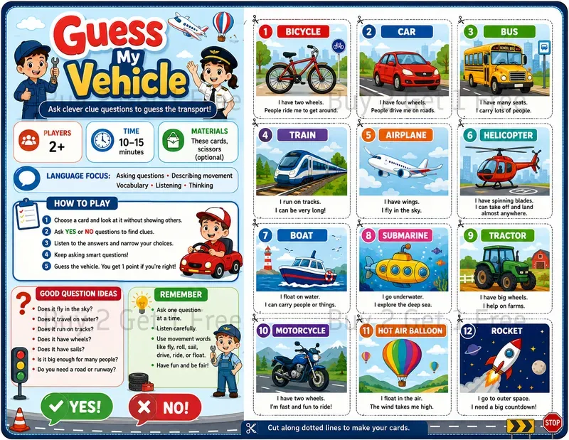 Kids Printable Guessing Games