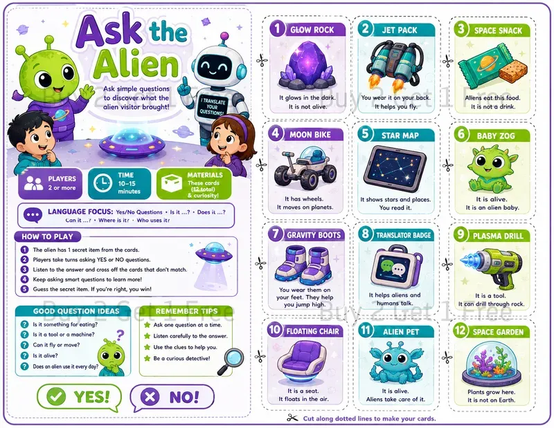 Kids Printable Guessing Games