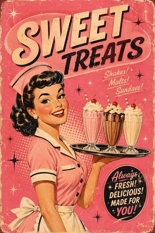 Vintage 1950s Advertisement Posters