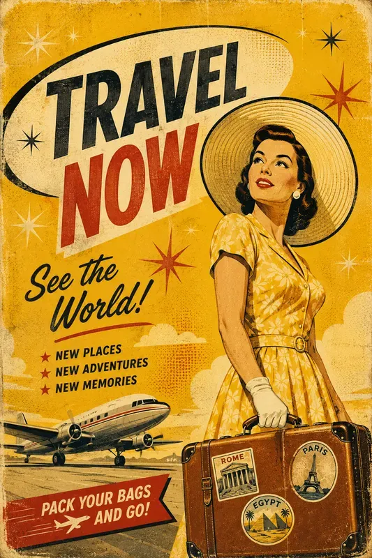 Vintage 1950s Advertisement Posters