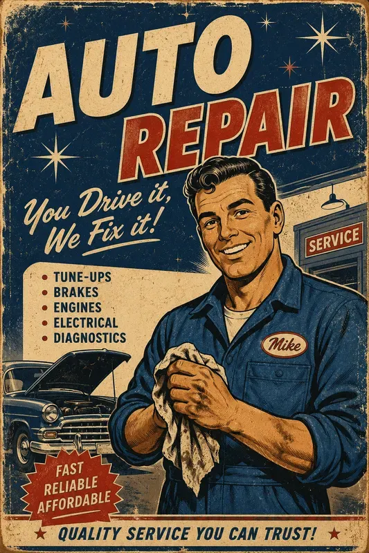 Vintage 1950s Advertisement Posters