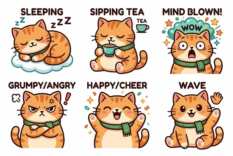 Cute Chibi Twitch Emote Sheets