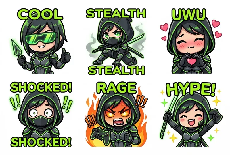 Cute Chibi Twitch Emote Sheets