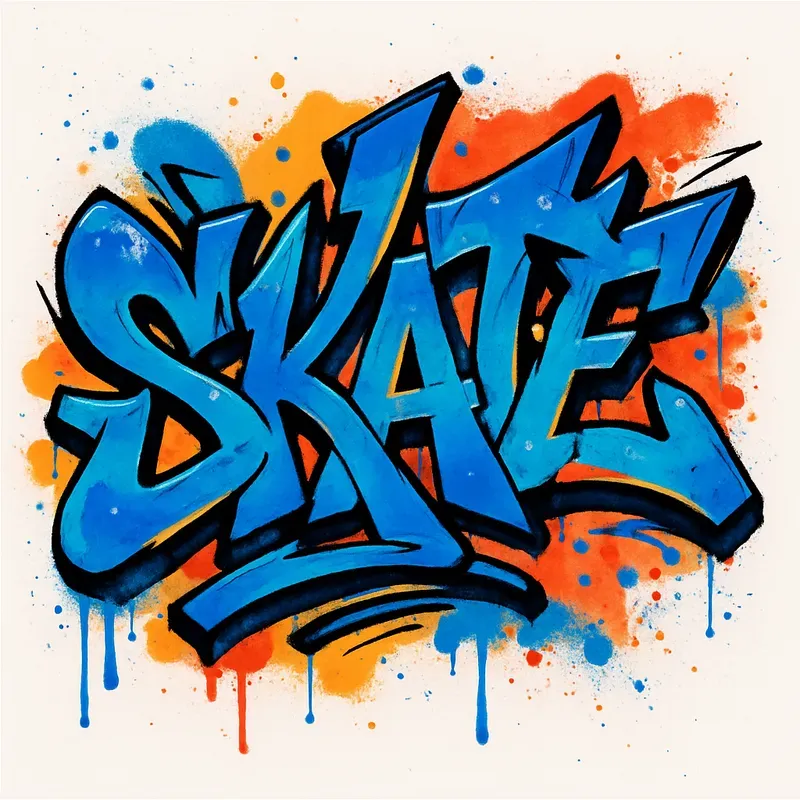 High Contrast Dynamic Graffiti Art