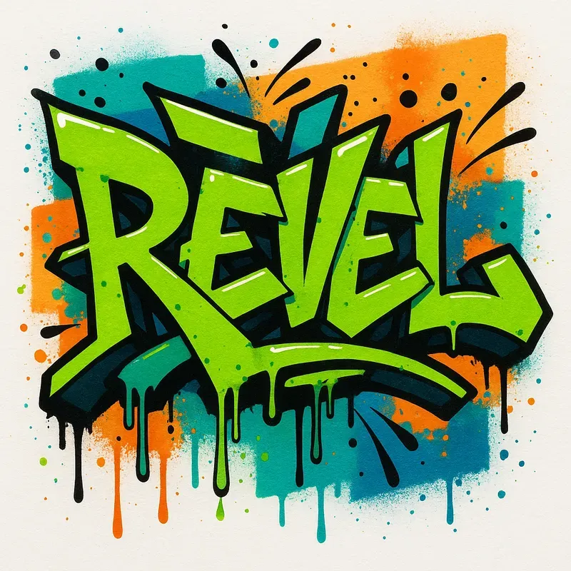 High Contrast Dynamic Graffiti Art