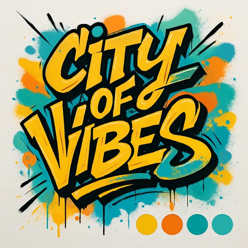 High Contrast Dynamic Graffiti Art