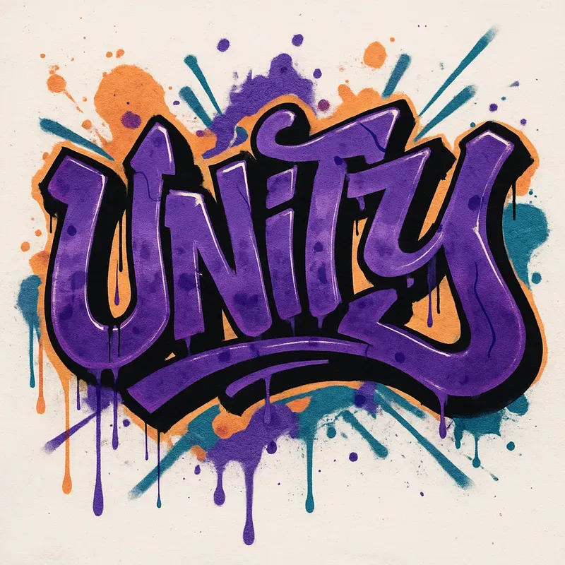 High Contrast Dynamic Graffiti Art