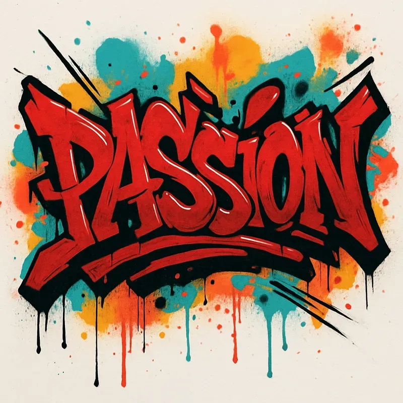 High Contrast Dynamic Graffiti Art