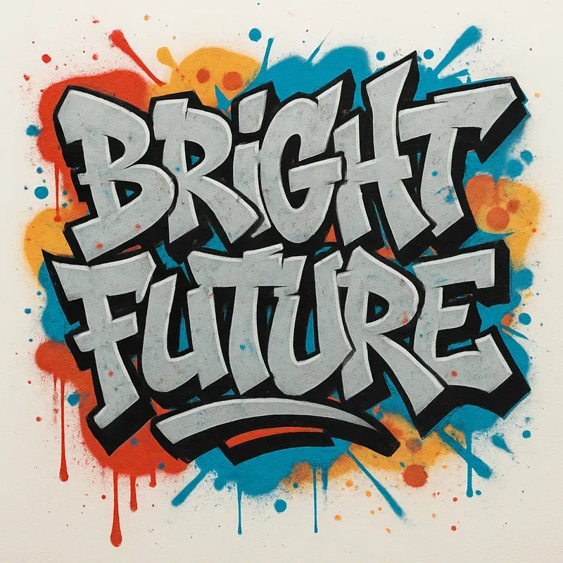High Contrast Dynamic Graffiti Art