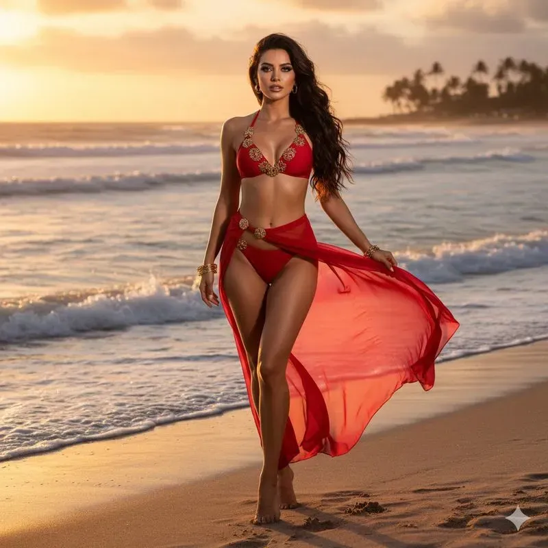 Beach Glam Bikini Models
