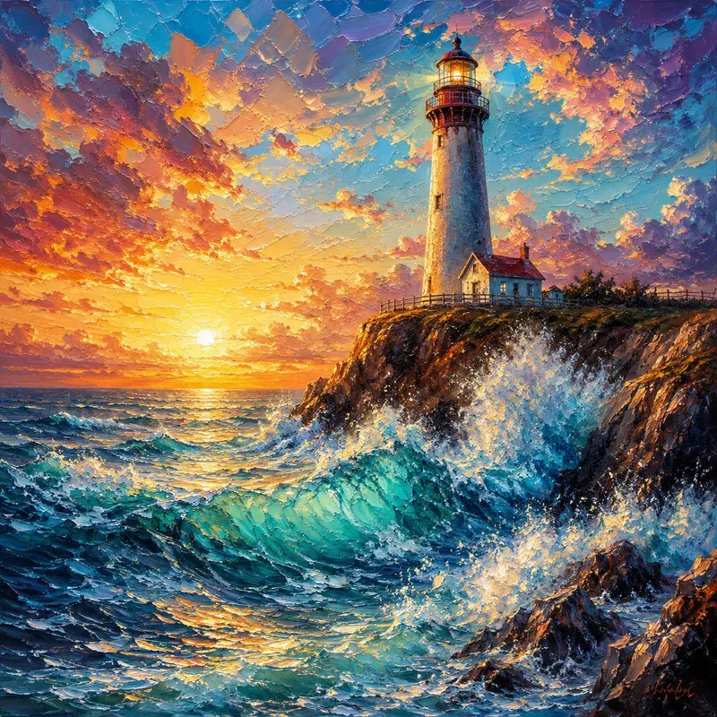 Dreamscape Landmark Oil Paintings