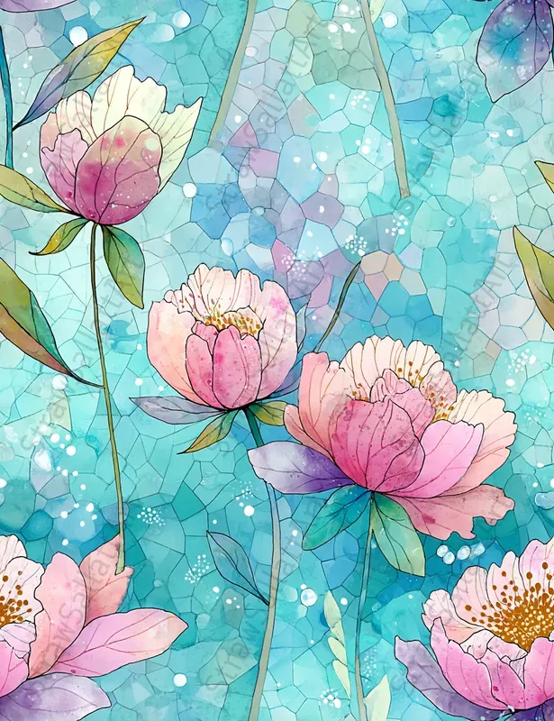 Dreamy Seamless Silk Textile Art Patterns