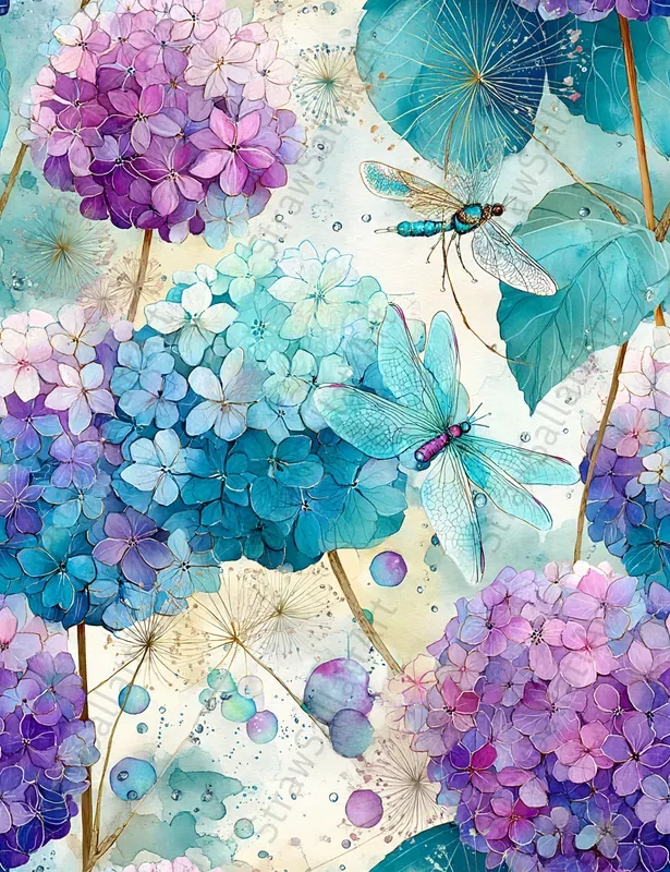 Dreamy Seamless Silk Textile Art Patterns
