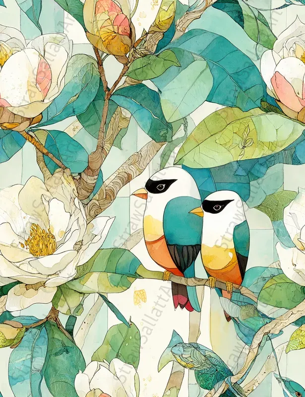 Dreamy Seamless Silk Textile Art Patterns