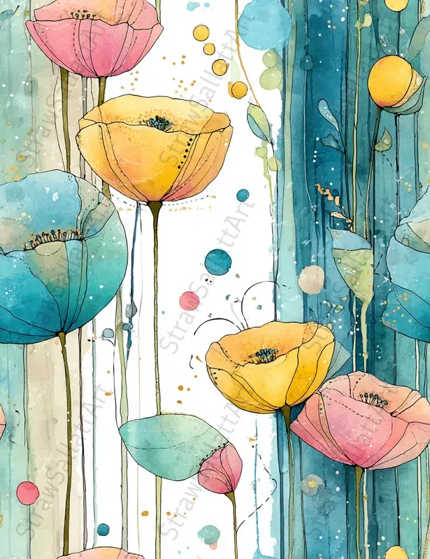 Dreamy Seamless Silk Textile Art Patterns
