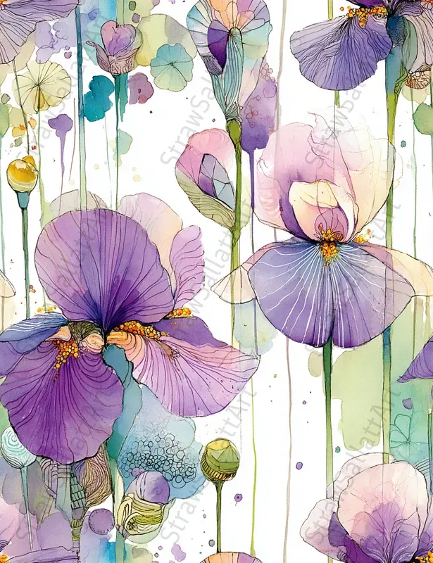 Dreamy Seamless Silk Textile Art Patterns