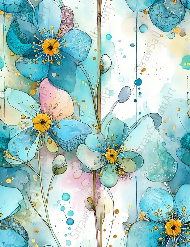Dreamy Seamless Silk Textile Art Patterns