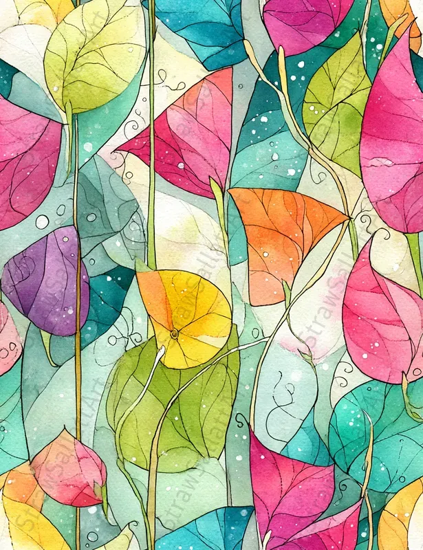 Dreamy Seamless Silk Textile Art Patterns
