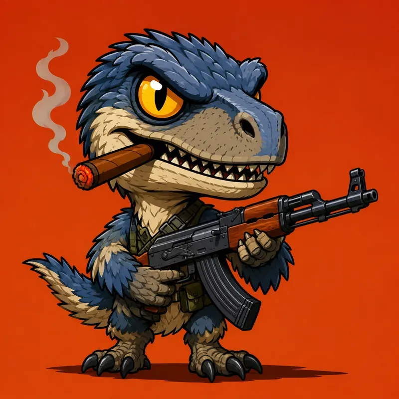 Feathered 2a Raptors Smoking Cigarettes