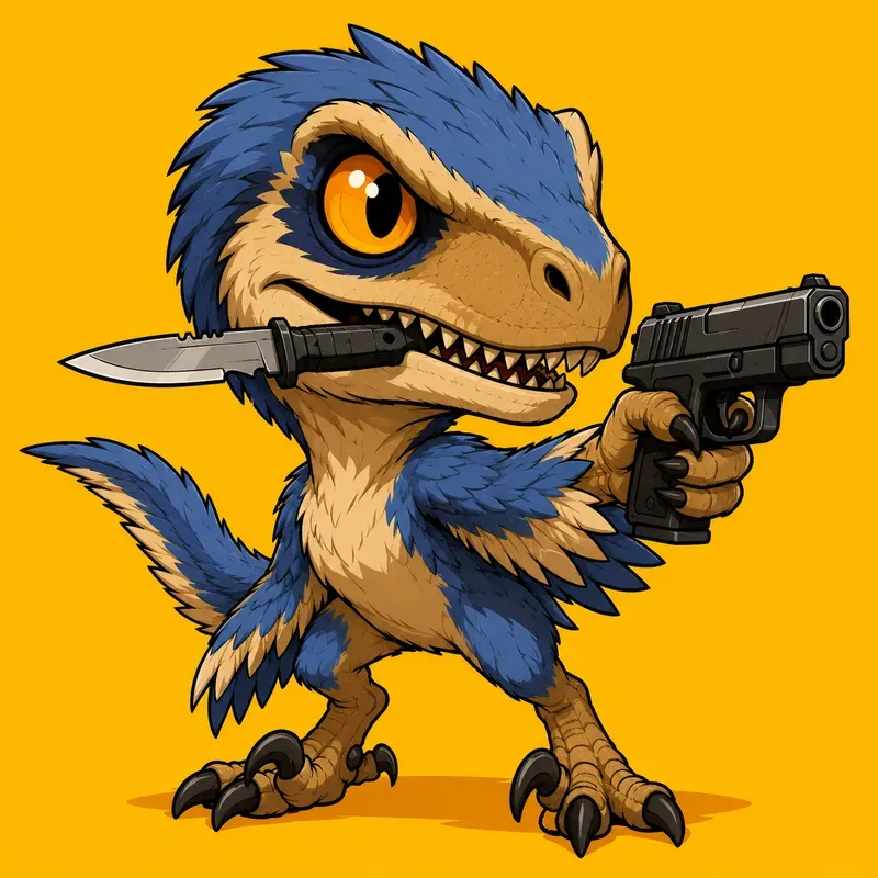 Feathered 2a Raptors Smoking Cigarettes