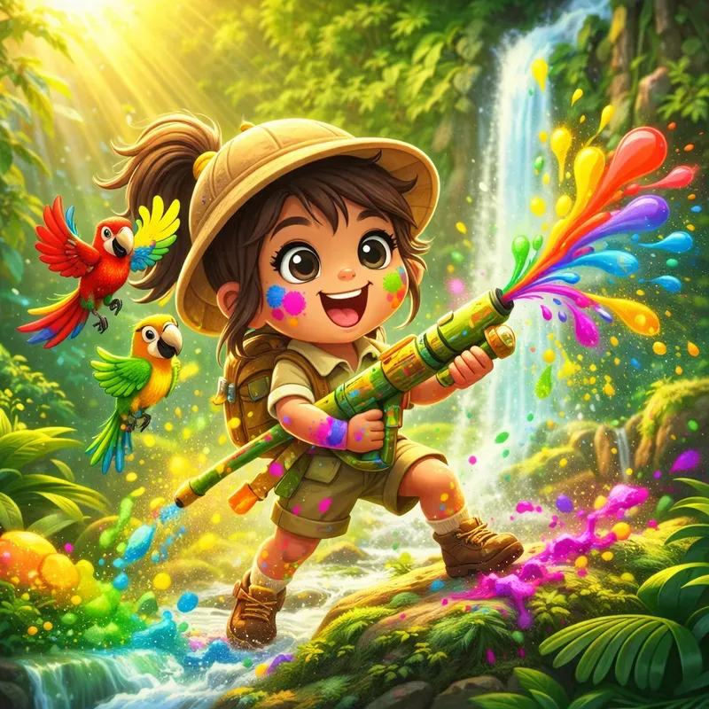 Color Splash Cartoon Characters