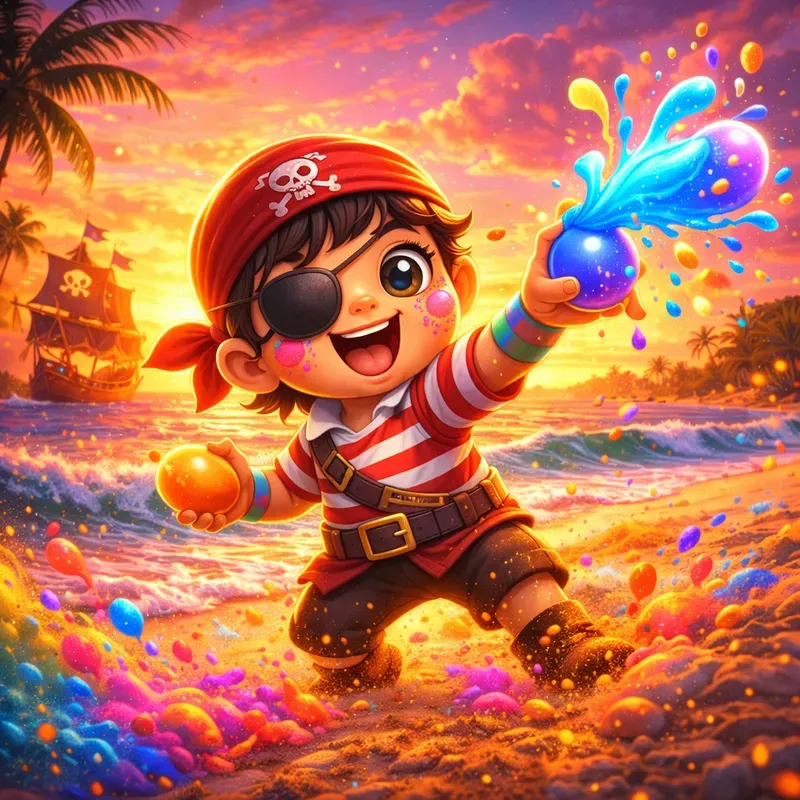 Color Splash Cartoon Characters