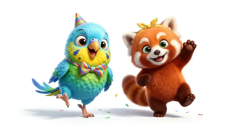 Cute 3D Happy Animated Characters