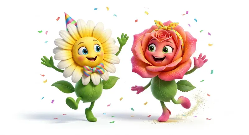 Cute 3D Happy Animated Characters