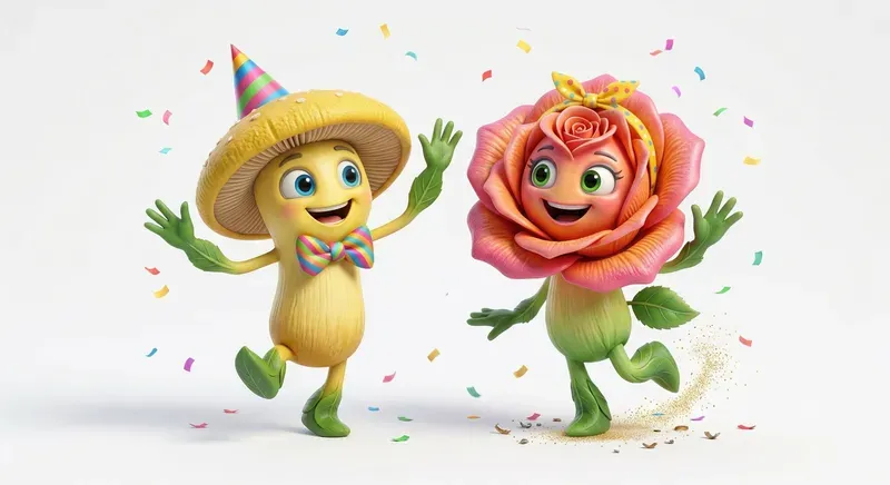 Cute 3D Happy Animated Characters