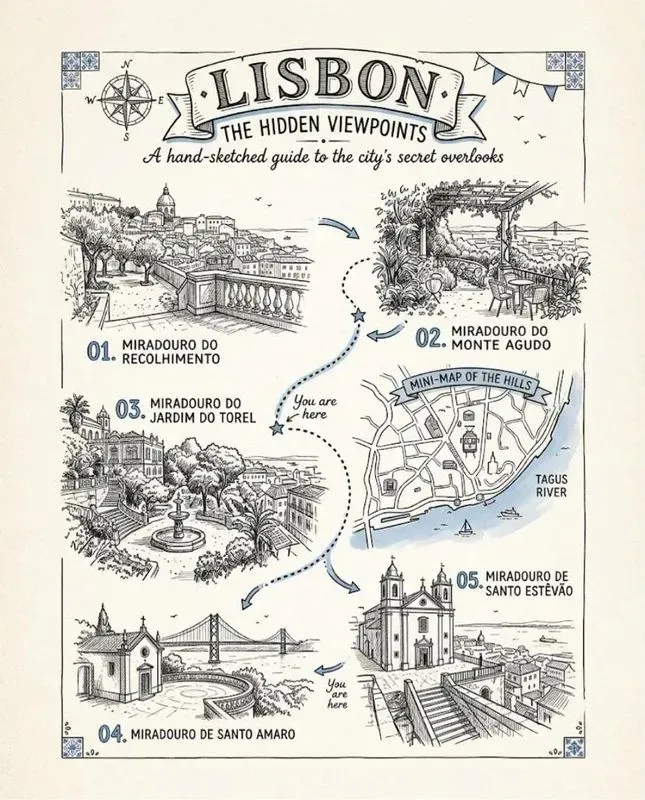 Ink Sketch City Guide Infographics